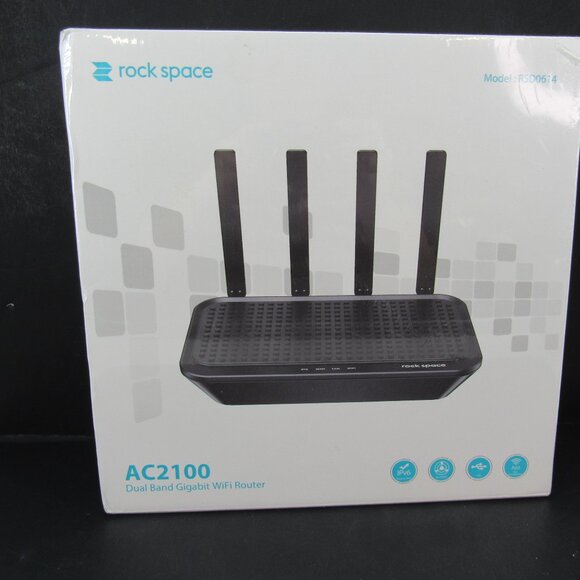 Rock Space AC2100 Dual Band Gigabit Model RSD0614 WiFi Router New Sealed - Picture 1 of 6